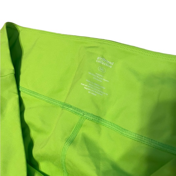 GIRLFRIEND COLLECTIVE Neon Green 3/4 Yoga Leggings - Picture 5 of 7